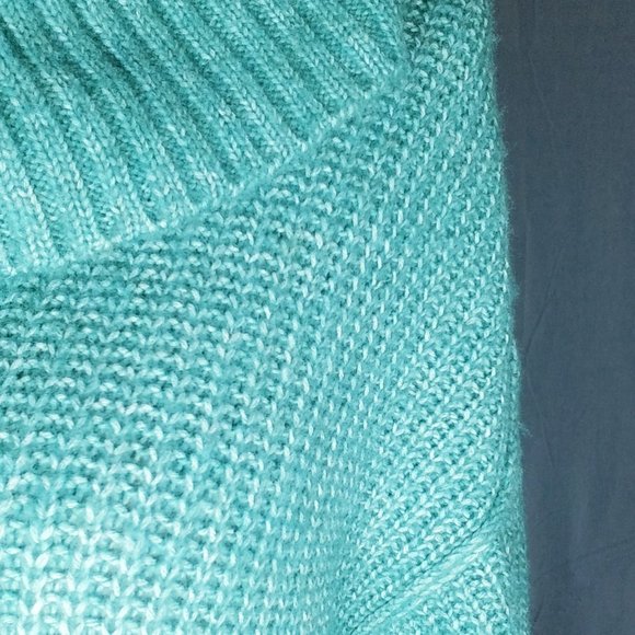 CASLON - Green Knit Cowl Neck Sweater Dress, NWT > Sz L - Picture 4 of 6